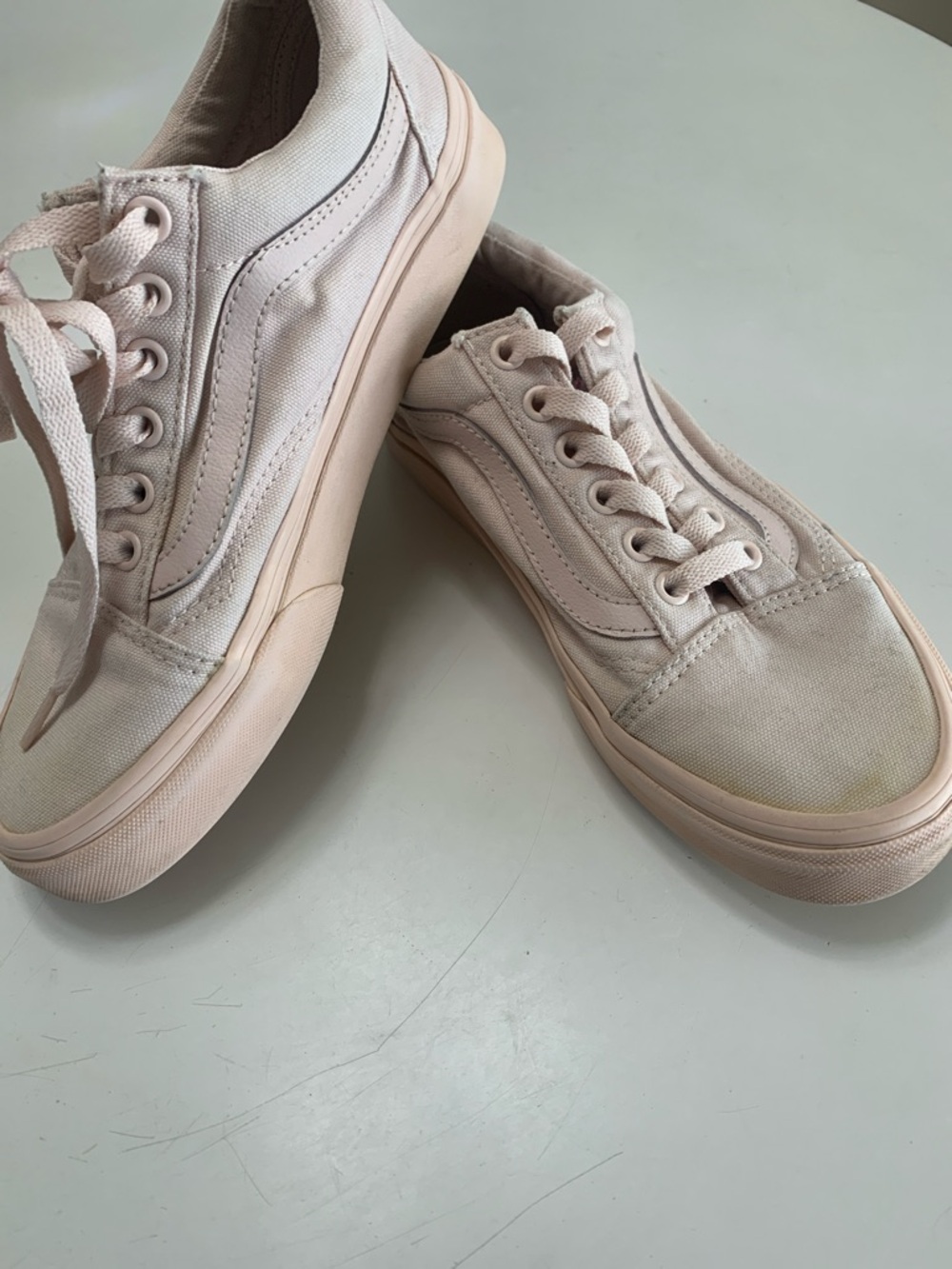 Vans Old Skool Blush on Blush Monochrome Canvas Classic Sneakers women 7.5 men 6